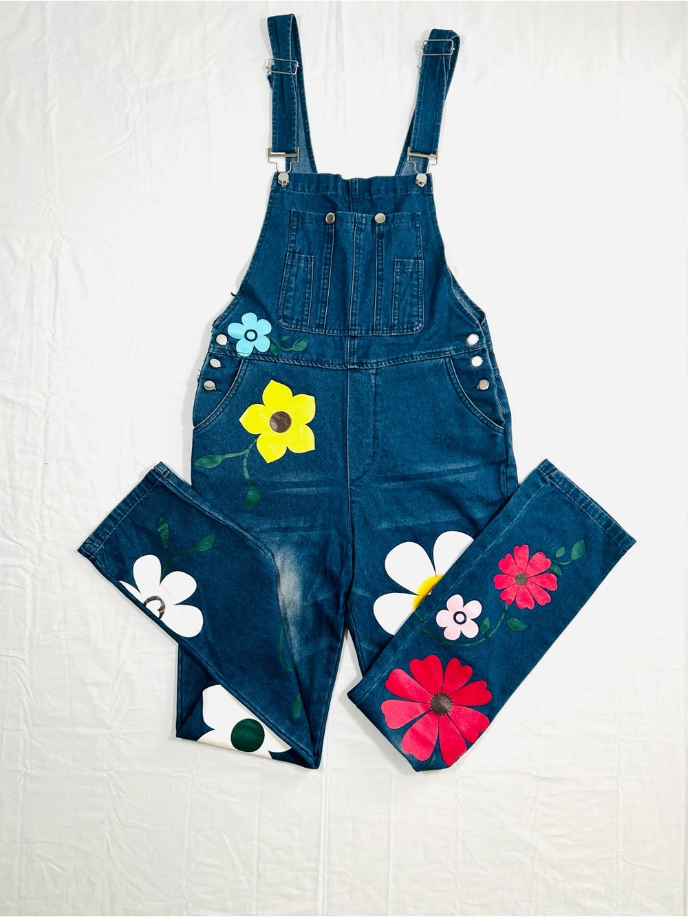 NWOT Sexyshine Women’s Classic Distressed Denim Bib Overalls - Picture 14 of 14